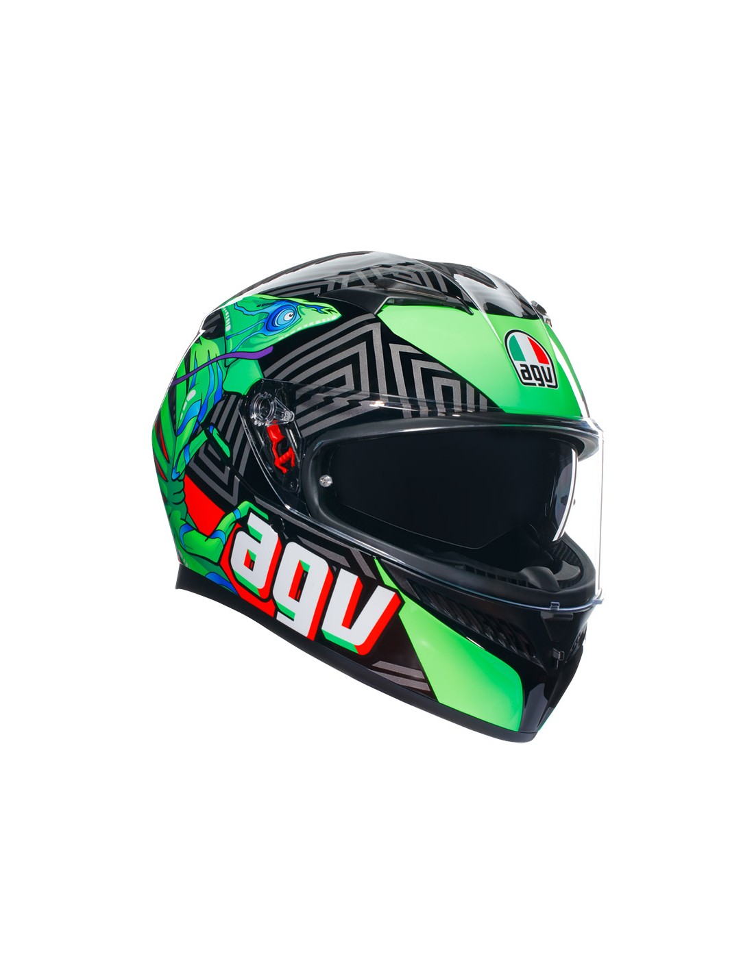 Agv Casco Integrale K E Mplk Kamaleon Black Red Green Mg