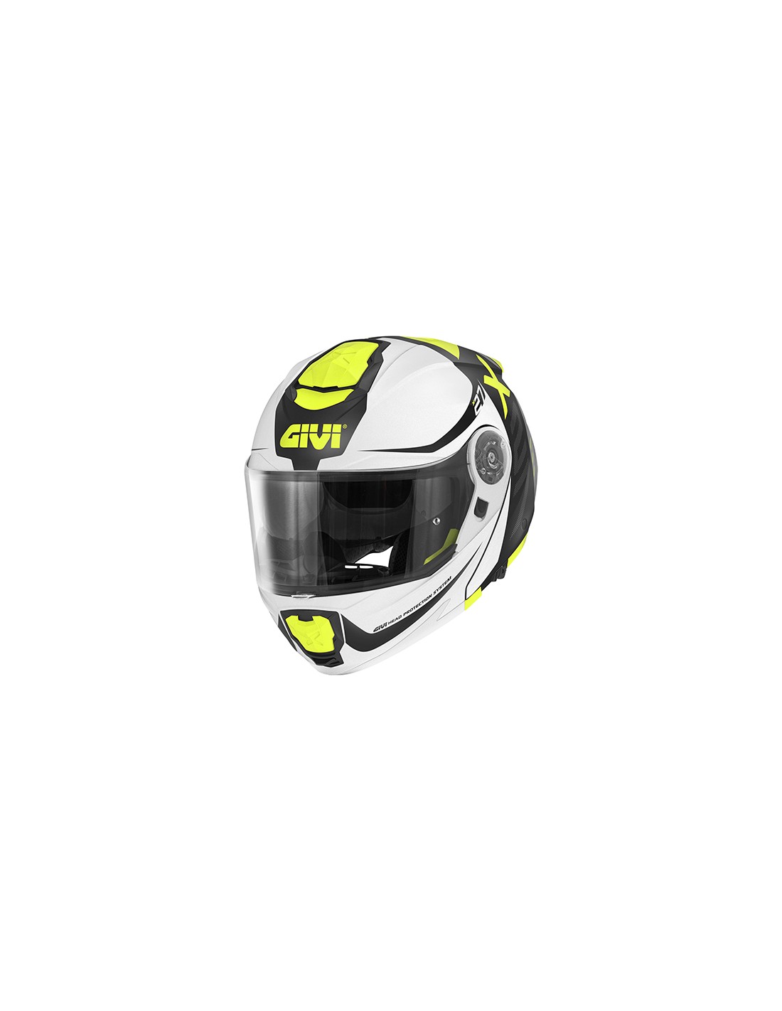 Givi Casco Modulare X 27 Dimension Nero Opaco Bianco Giallo MG