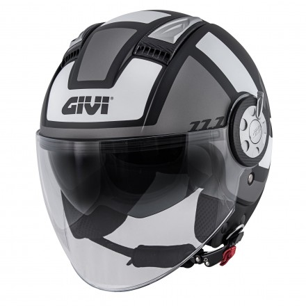 Givi 11.1 Air Jet-R Class jet helmet - Matt Black/Titanium/White