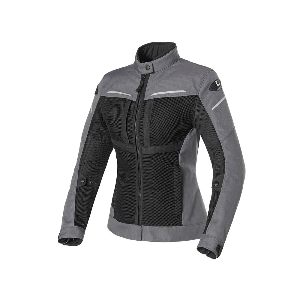 Clover netstyle 2 woman jacket - black / grey | MG MotoStore