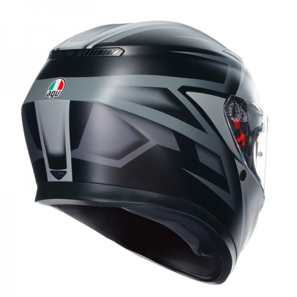 Agv full face helmet k-3 e2206 mplk compound - matt black grey | MG ...